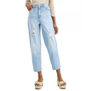 INC International Concepts Women's High Rise Ripped Mom Jeans 4/27